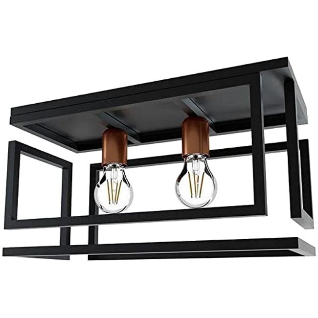 Plafon-Box-2Xe27-Preto-Bronze-2307235