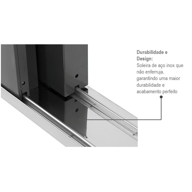 Porta de correr 2 folhas Belfort 217x160x12cm 69.51.263-1 Sasazaki