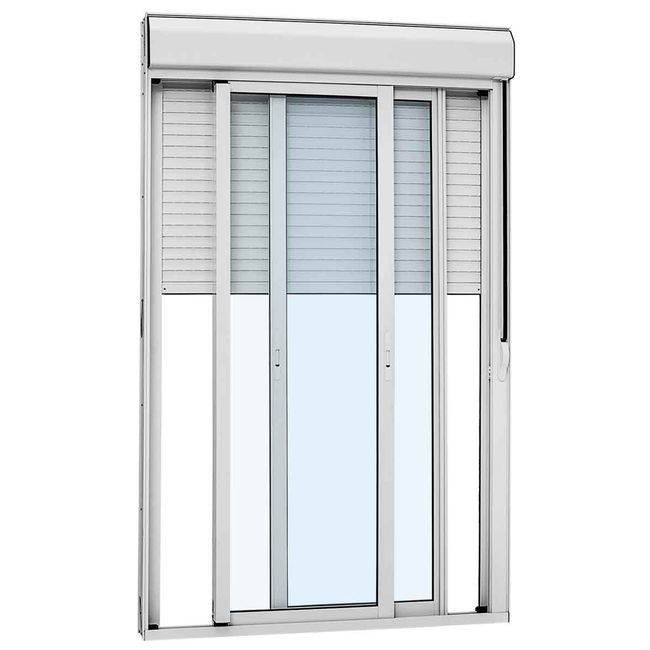 Porta-Integrada-Veneziana-Aluminio-237x150x14cm--Folhas-Vidro-Inteirico-Alumifort-Sasazaki-1530500