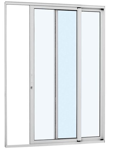 Porta-de-Correr-em-Aluminio-216x160x87cm-2-Folhas-Vidro-Inteirico-Direita-Alumifort-Sasazaki-1530321