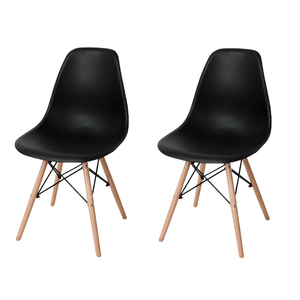 Conjunto 2 Cadeiras Eames c/ Pés em Madeira Preta Coisas