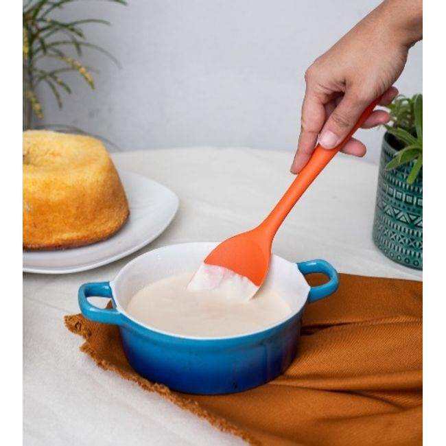 Espatula-de-silicone-duplo-redonda-laranja-Oikos-2373726