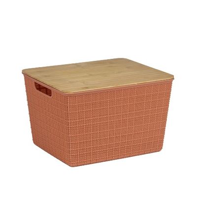 Caixa-organizadora-com-tampa-de-bambu-18l-terracota--Oikos-2374048