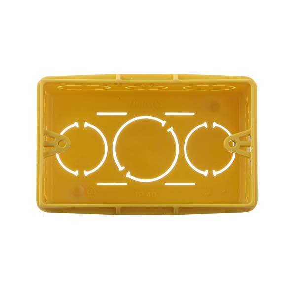 Kit caixa de luz 4x2 Tflex amarela  com 5 unidades Tigre