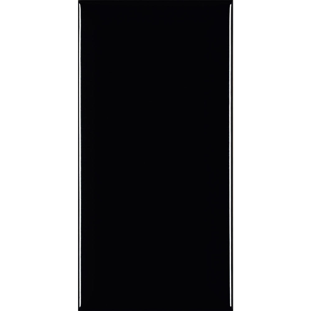 Revestimento de parede bold 10x20cm Metro brilhante bizotado black Eliane