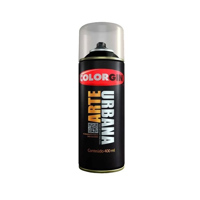 Tinta spray arte urbana preto 400ml 945 colorgin