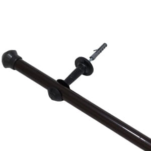 Kit varão para cortina 19mmx2m aço tabaco Pratic Line Perfitec