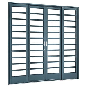 Porta de correr 4 folhas Belfort 217x200x12cm com divisão Sasazaki