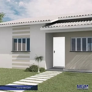 Porta De Giro Minas Sul Nápoles Laminada Direita 215x85cm Requadro 120mm Branco Mgm