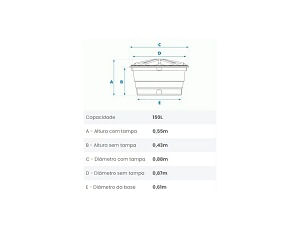 Caixa D´Agua Polietileno C/T 150L Fortlev