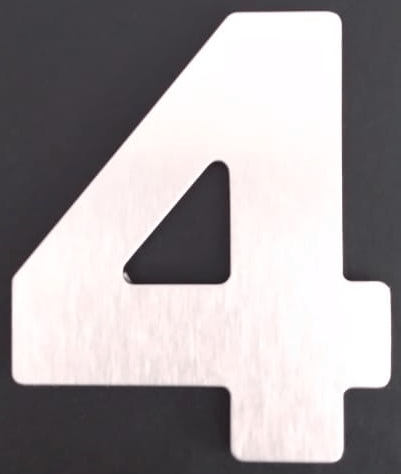 Número 4 Alumínio Composto 12,5cm Fixtil