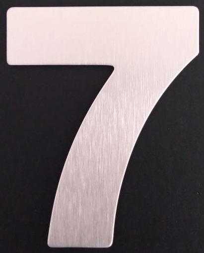 Número 7 Plástico Preto Cromado 4 cm Interno Fixtil