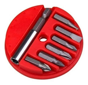 Jogo De Bits E Adaptador Magnetico Para Bits, Aco 45X, 7 Pcs