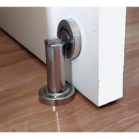 Prendedor Magnético Piso Parede Aço Inox 201 Escovado Geris