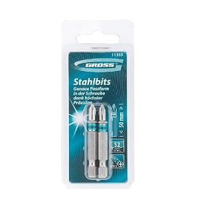 Bits Phillips 1/4 Comp 50 Ponta 5/16(Ph3) 2 Pcs //Gross
