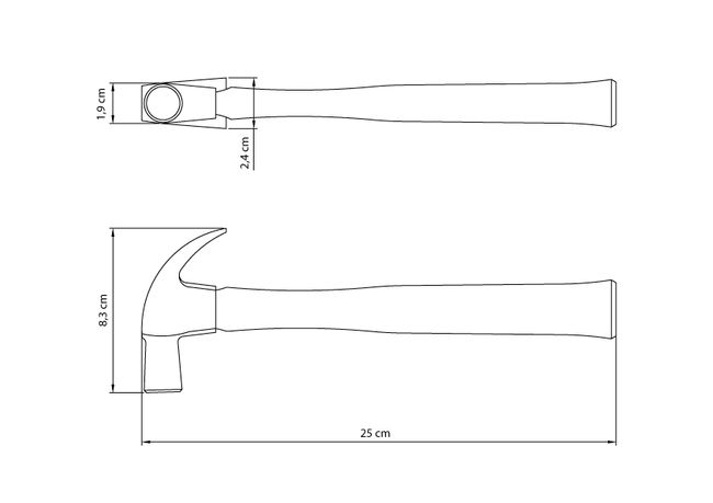 Martelo De Unha 18 Mm Cabeça Em aço Especial Polida Cabo Em Madeira Envernizado 40200018 Tramontina