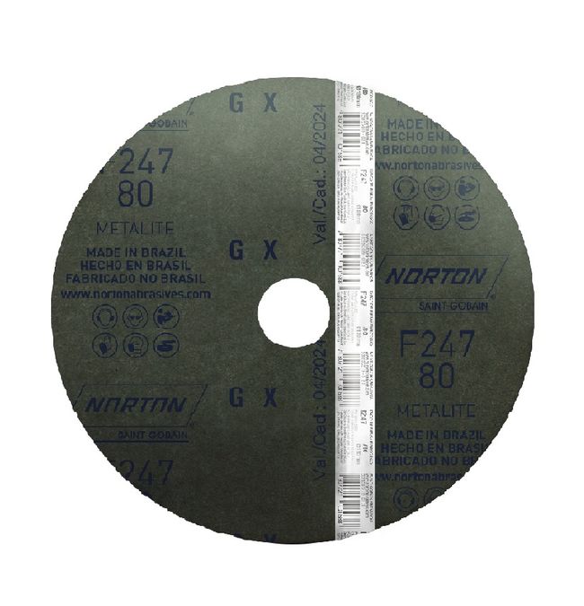 Disco Lixa Grana 80 180 x 22,23Mm Para Metal Norton