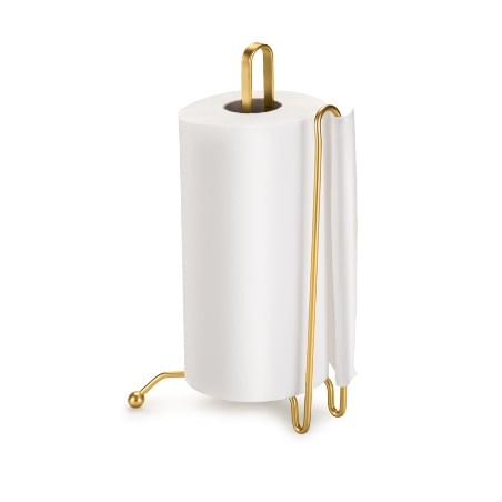 Porta Rolo Papel Com Piatina Dourado Fosco