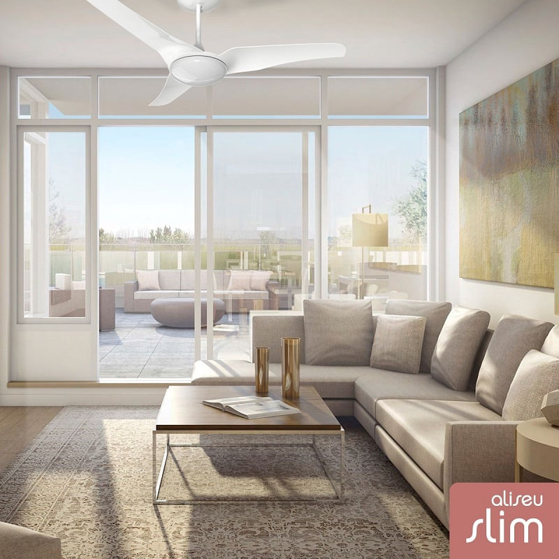 Ventilador de teto 106cm 3 pás  220V branco Aliseu