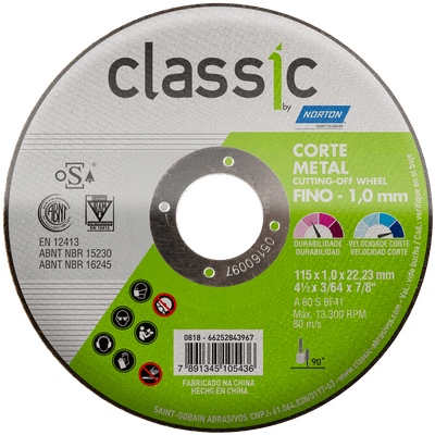 Disco-de-corte-fino-para-metais-1143x222x1mm-Classic-AR302-Norton-1399047