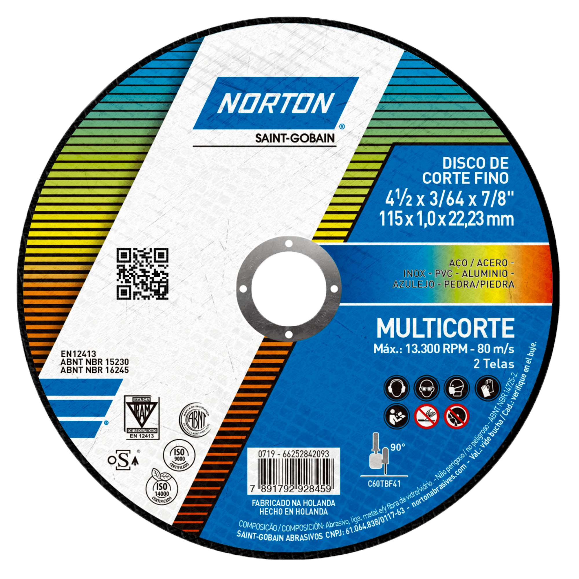 Disco-de-corte-para-metais-115x222x1mm-Multicore-Norton-1399071