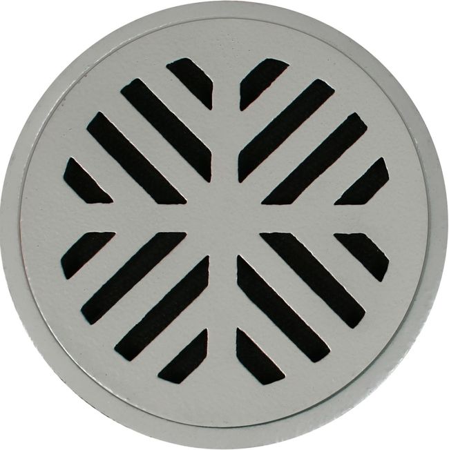 Conjunto grelha marfim redondo 10cm em liga de aluminio Costa Navarro