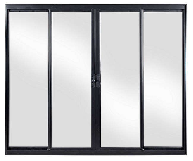 Janela Correr 4 Folhas Sem Grade Vlis 120x200 Preto Fortsul Esquadrisul