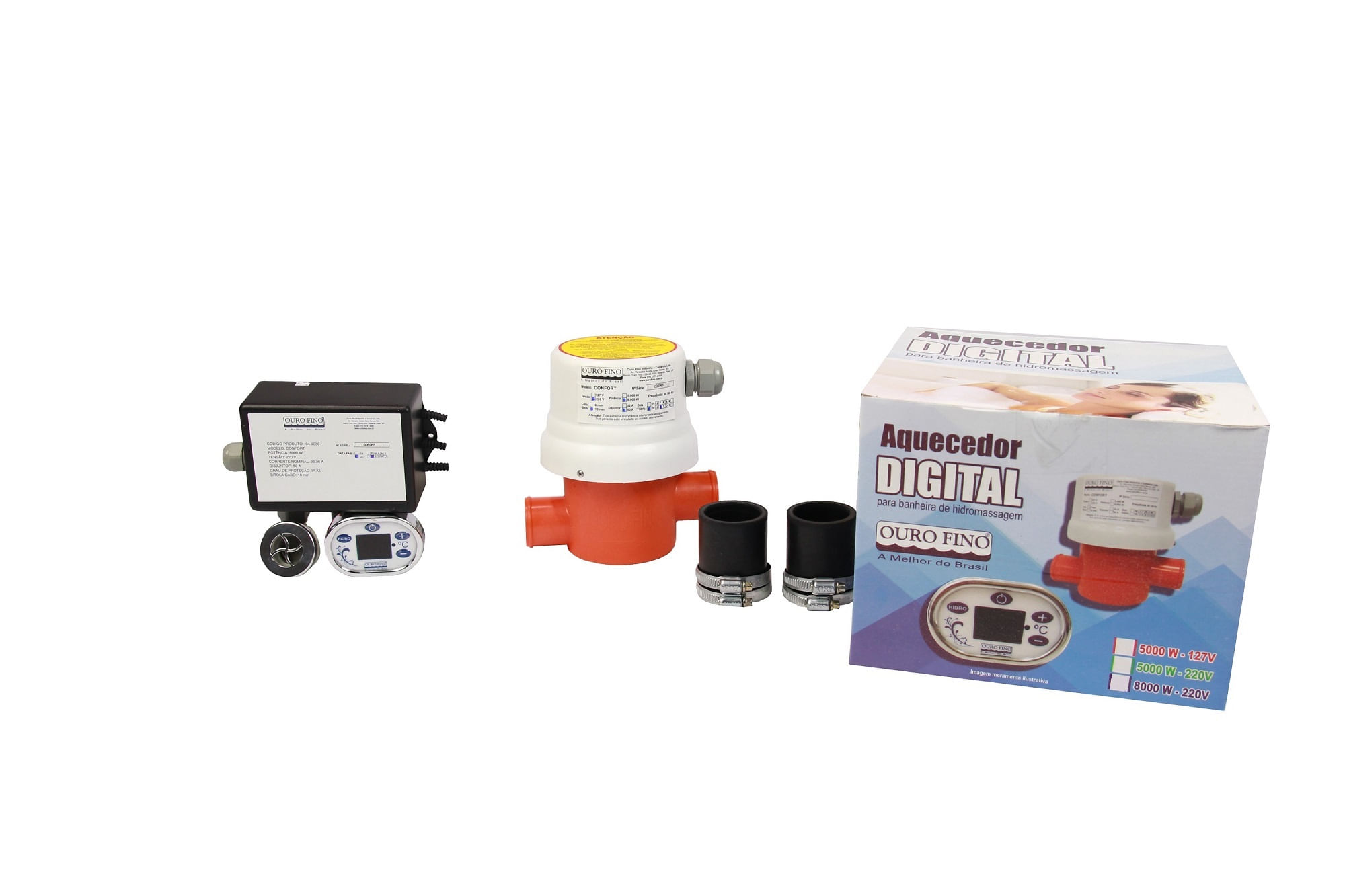 Aquecedor hidromassagem 5000W 110V vermelho/branco Ouro Fino