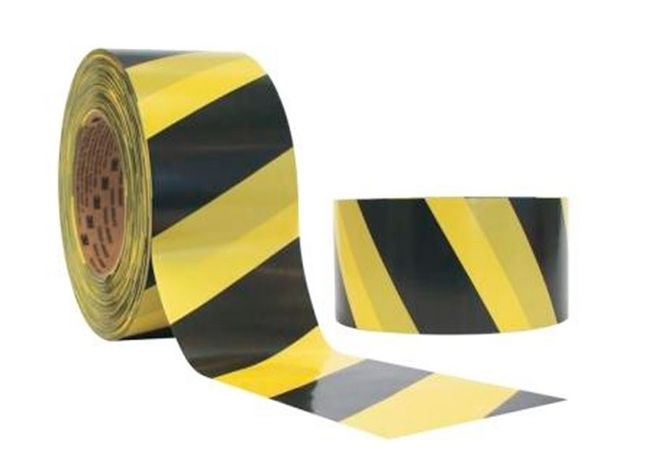 Fita De Demarcação Zebrada 50m Preto/Amarelo Fixtil