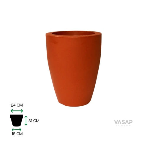 Vaso de Plástico Vietnamita 31 Terracota