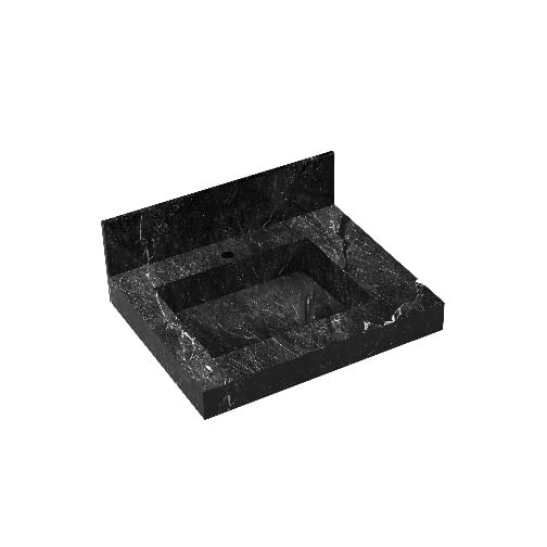 Lavatório Com Cuba Esculpida 60 Black Blu