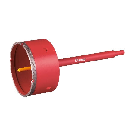 Serra Copo Diamantada - Haste E Pino Guia Para Alvenaria 105mm Cortag