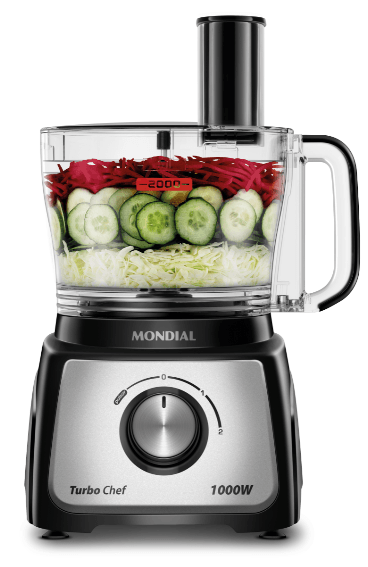 Multiprocessador Turbo Chef 7 Em 1, Mondial, 220V, 1000W - Mpn-01-Be