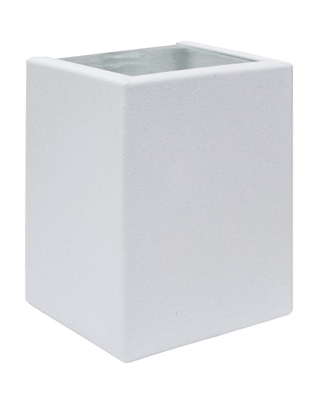 Arandela De Aço Quadro Lisa Para 1 Lâmpada G9 - 2 Fachos Lente VD - Branco Fosco - Blumenau