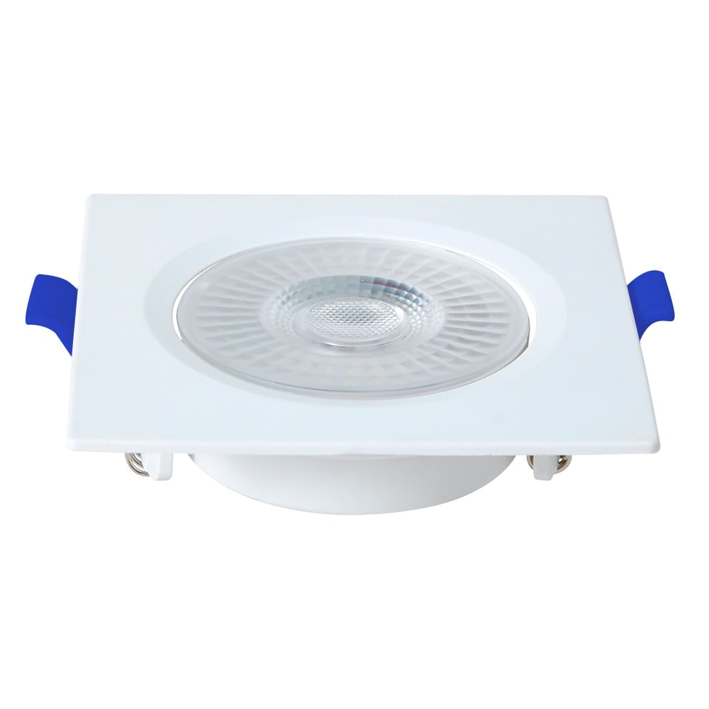 Spot LED Embutir Quadrado Branco 8W Bivolt 3000K - Blumenau