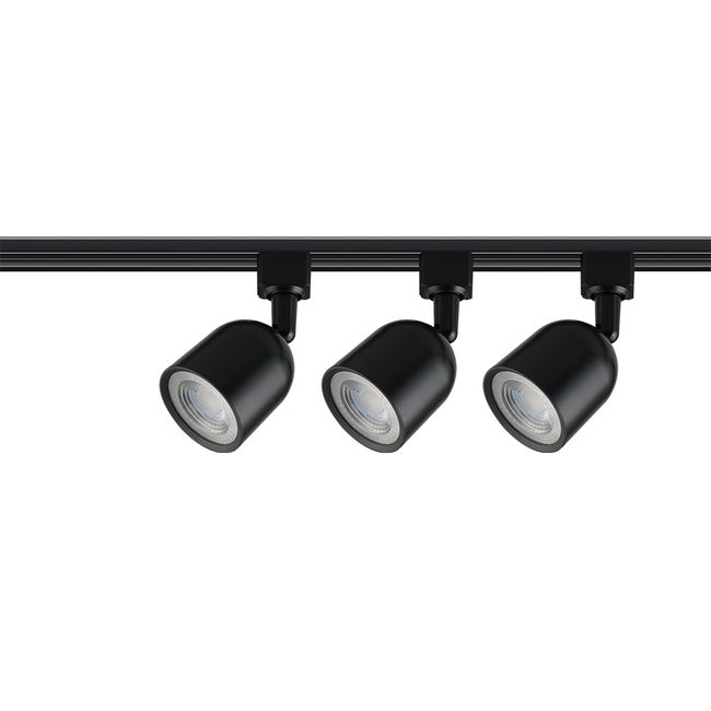 Kit Trilho Alumínio   3 Spots Abs Pc LED 15W Bivolt 6500K - Preto - Blumenau