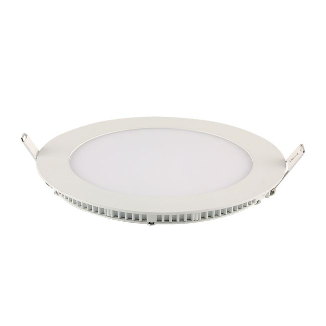 Painel Led Tech Slim 12W Embutir Aluminio Redondo 168Mm Bivolt 6500K Branco