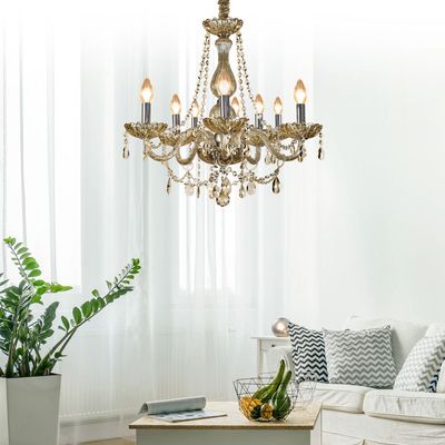 Telhanorte | Lustre Classico Ambar 08 Luzes E14 Llumm Bronzearte