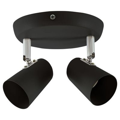 Spot-New-Short-c--2-Luzes-GU10-Preto-Bronzearte-1820907