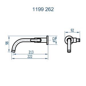 Torneira lavatorio parede 1199 ov262