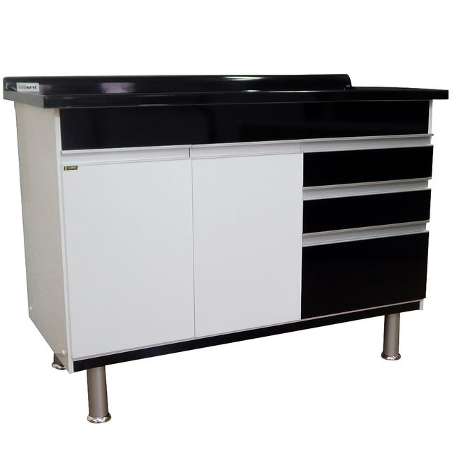 Gabinete Ferrara 86,5X53X115 Preto Corso