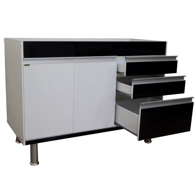 Gabinete Ferrara 86,5X53X115 Preto Corso