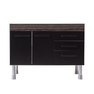 Gabinete De Cozinha Rio 112Cm Castanho Com Preto Fosco Corso
