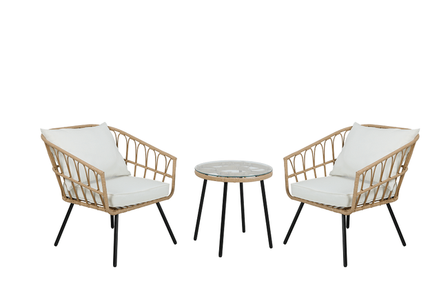 Conjunto Mel 2 Poltronas E Mesa Centro