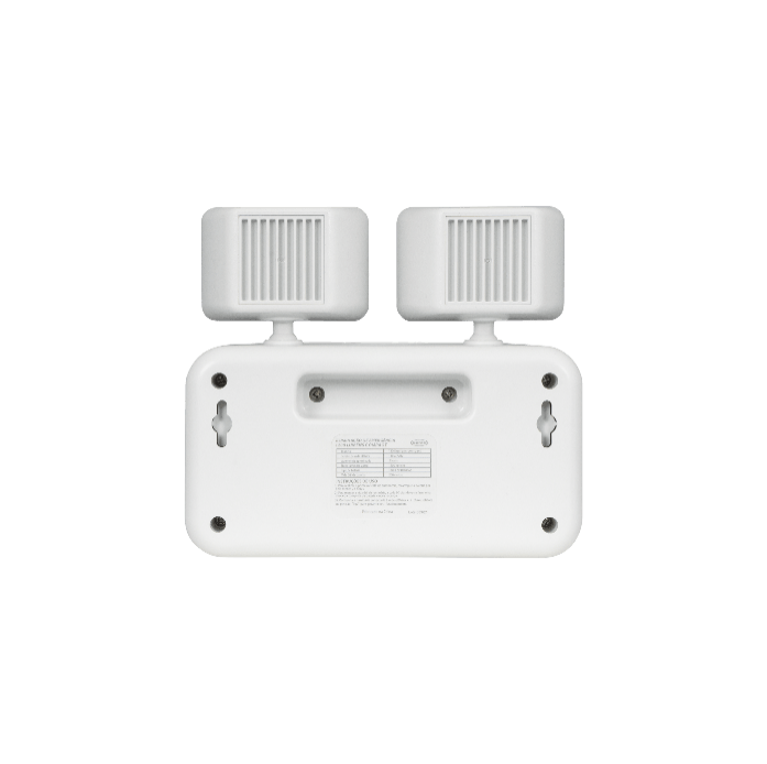 Luminária de Emergência Compact com 2 Faróis e 48 Leds Branco Bivolt Bateria de Lítio Segurimax