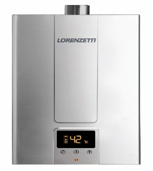 Aquecedor a Gás Inox LZ  2000DEI 20 Litros GLP Display Digital Lorenzetti