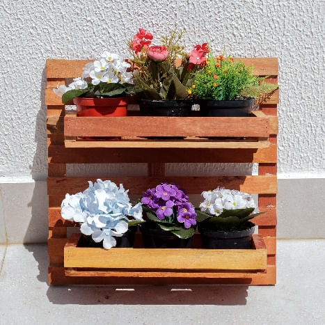 Conjunto De Painel E 2 Suportes  Em Eucalipto