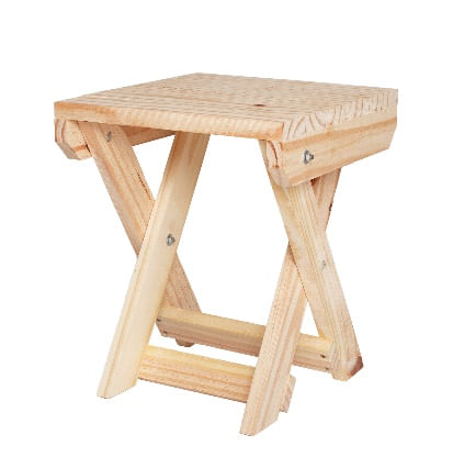 Banco Quadrado Dobravel Pinus Cru  30X30X40