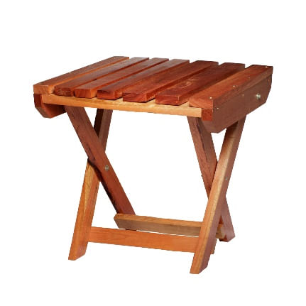 Banco Quadrado Dobravel Eucalipto Com Stein 35 X 35 X 47 Cm