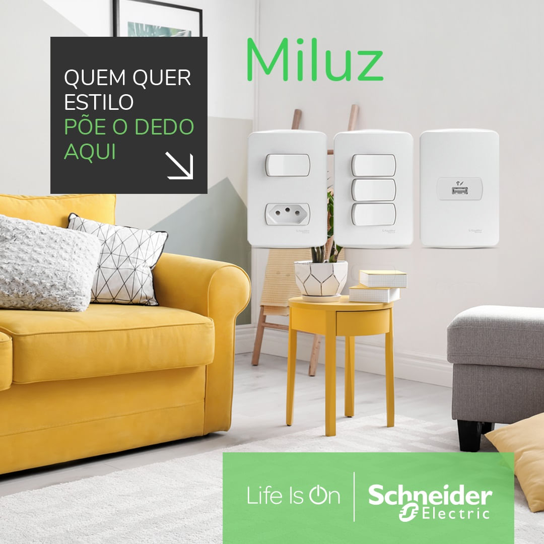 Módulo Interruptor Bipolar Simples 10a 250v 1m Dourado Miluz Schneider